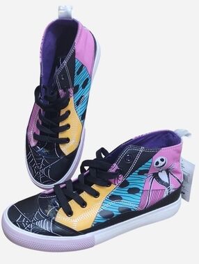 The Burton's The Nightmare Before Christmas Colorful Kids High-Top Sneakers 8.5